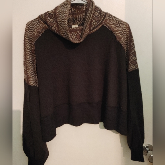 Free  People At The Lodge Pullover Tee Sweater Sz.S - Picture 4 of 10
